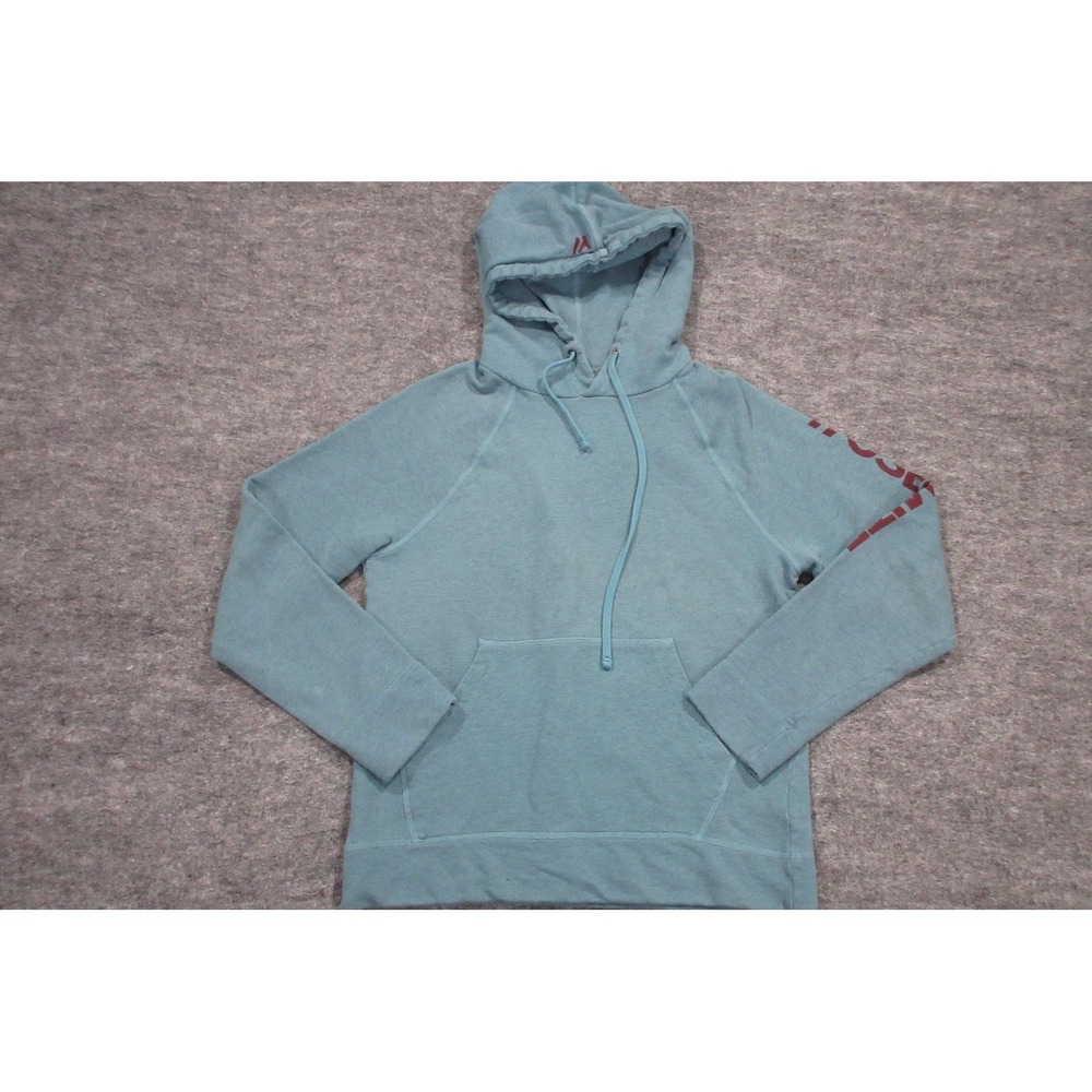James Perse Hoodie Womens xs  Blue Yosemite Graphic Sleeve Pullover Knit Outdoor